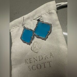 Beautiful blue and silver Kendra Scott earrings